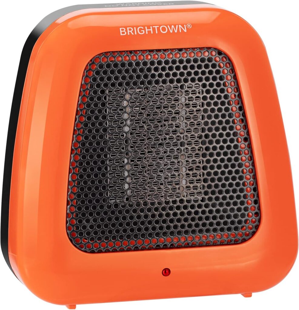 Small Space Heater for Indoor Use - 400W Low Wattage Portable Personal Mini Heater with Tip Over Protection, Low Noise Desk Heater for Office Bedroom Home Use