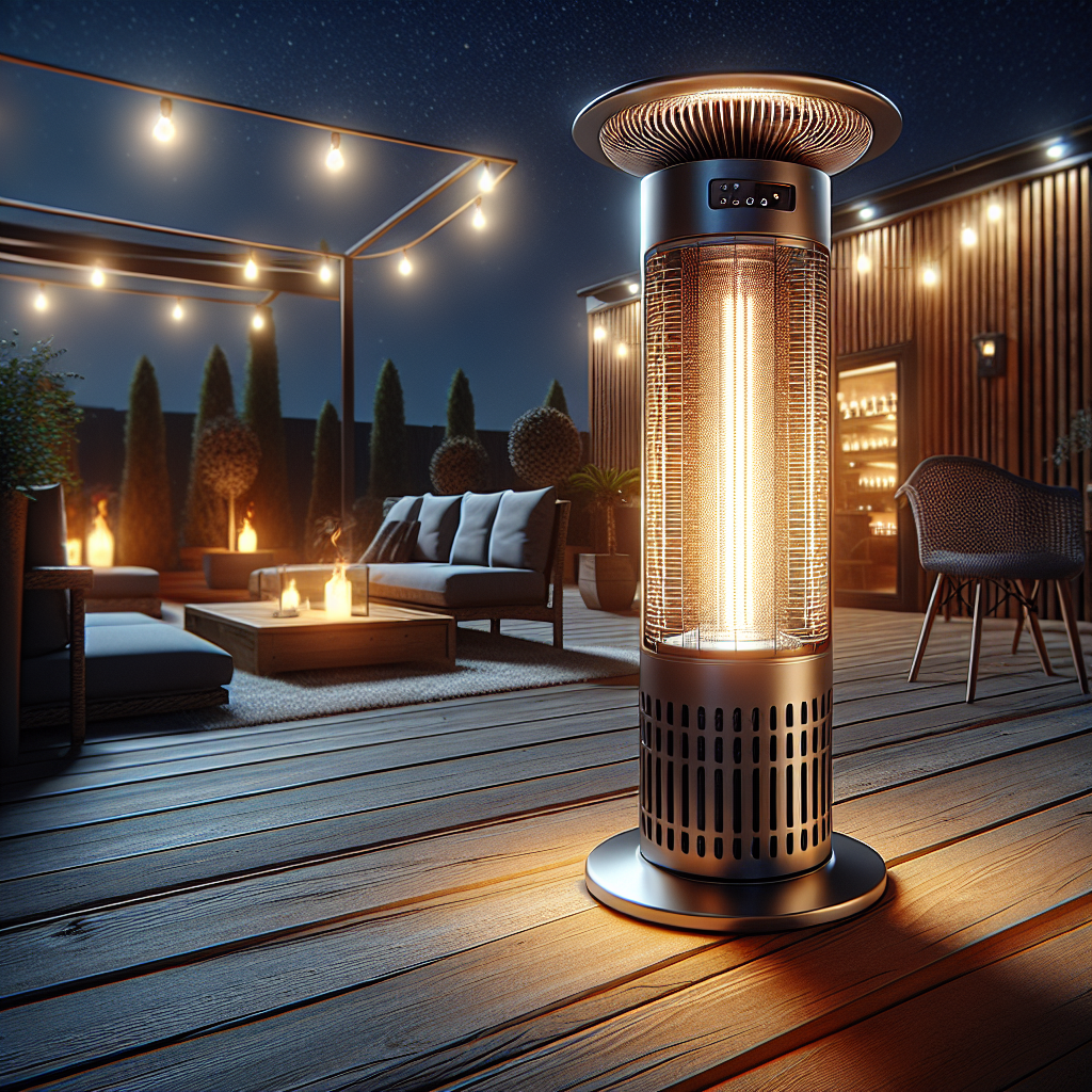 Are there outdoor space heaters designed for use on an outdoor deck?