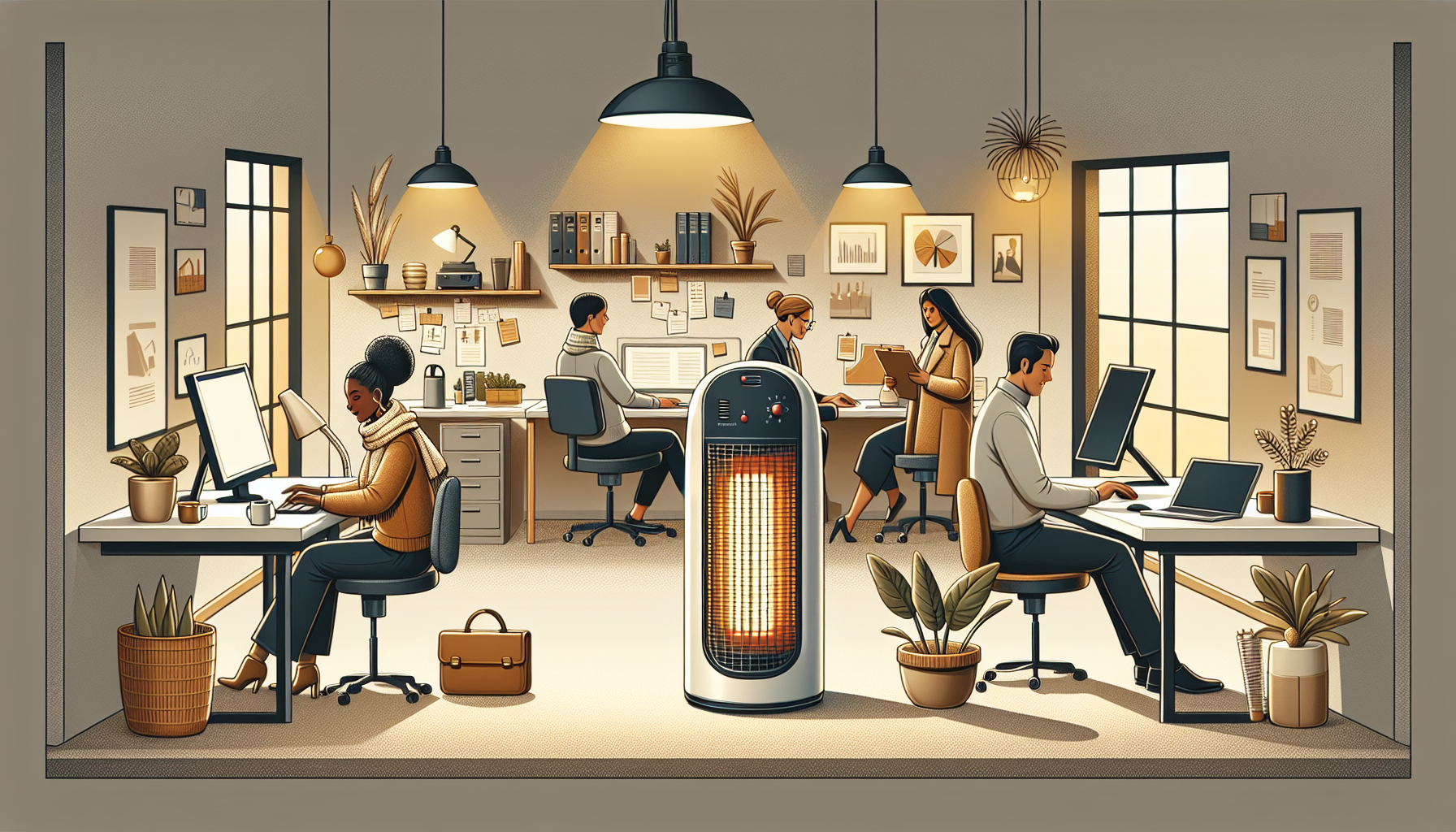 Can Space Heaters Provide Added Warmth in an Office?