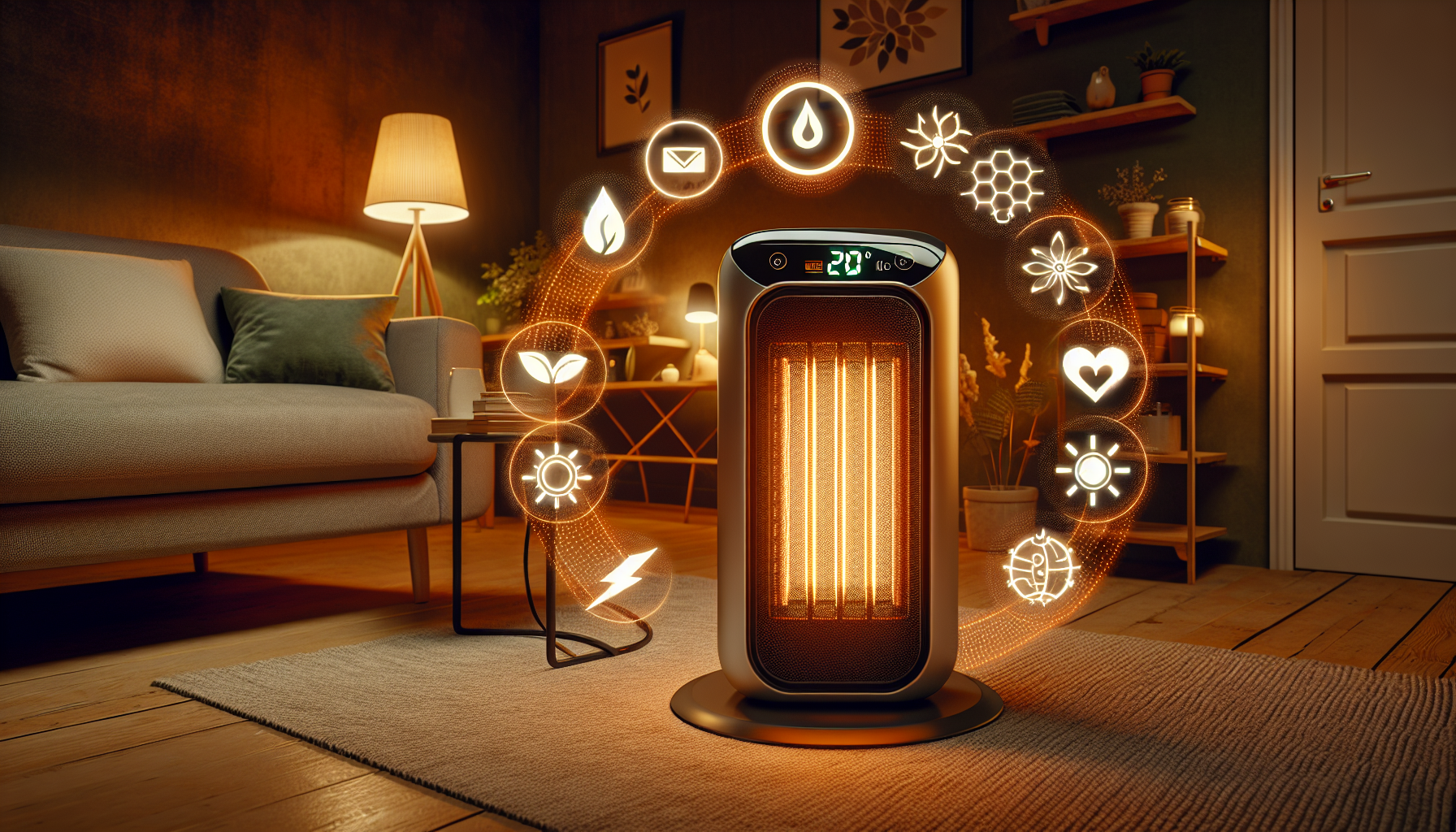 Are there eco-friendly space heaters with energy-efficient heating elements?